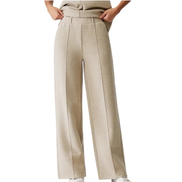 OGL Pants - OGL FuzzLuxe High Rise Straight Leg Pull On Pleated Pants Medium Morganite NWT